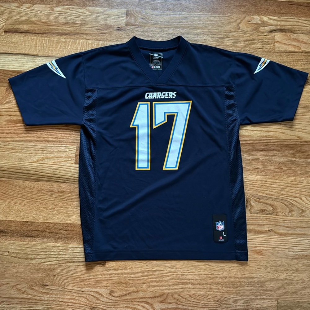 EUC Vintage Youth Size Large 14/16 Chargers Jersey Rivers